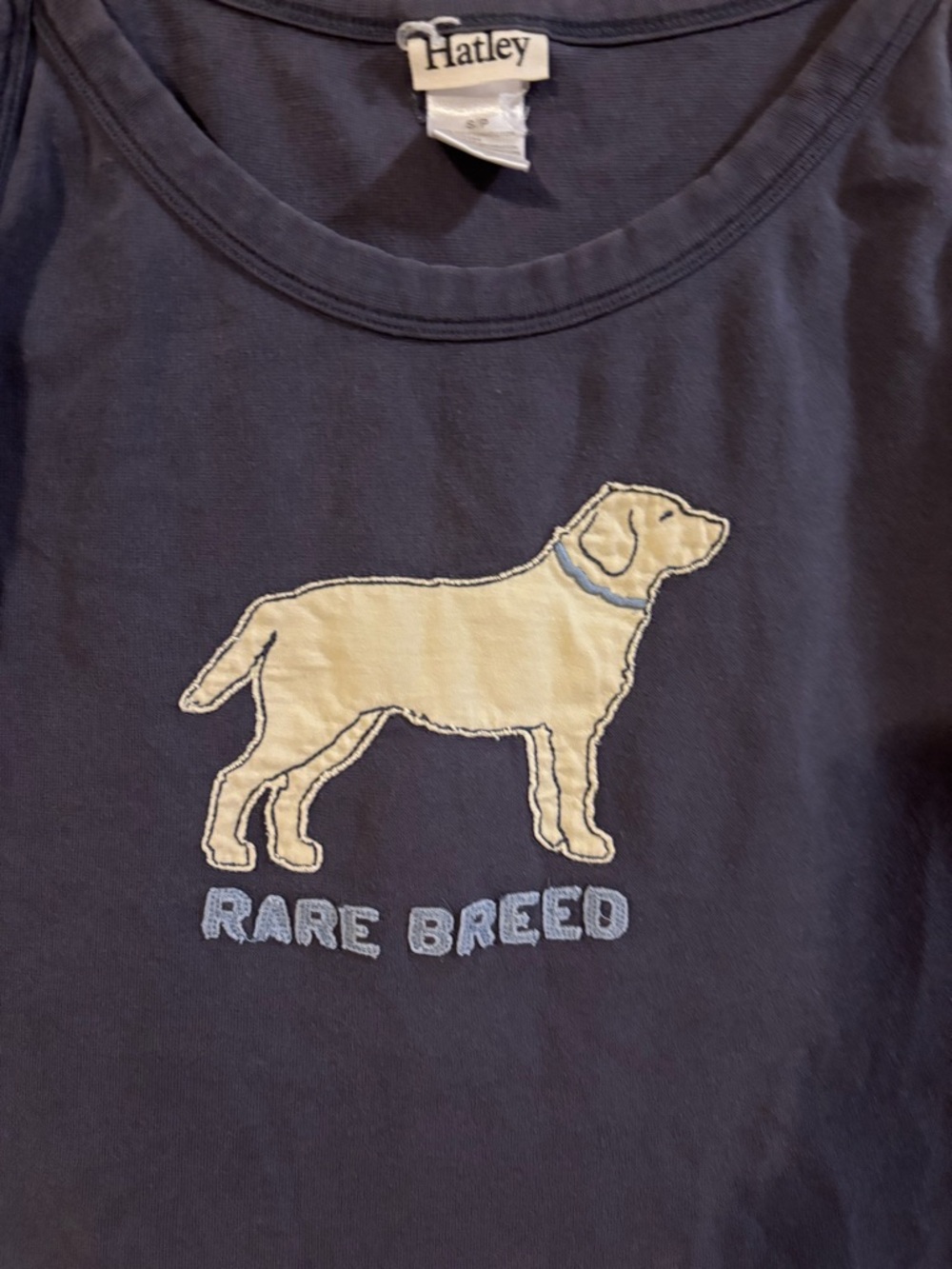 Hatley Navy Tank Top with Cream Labrador Appliqué - Picture 3 of 7